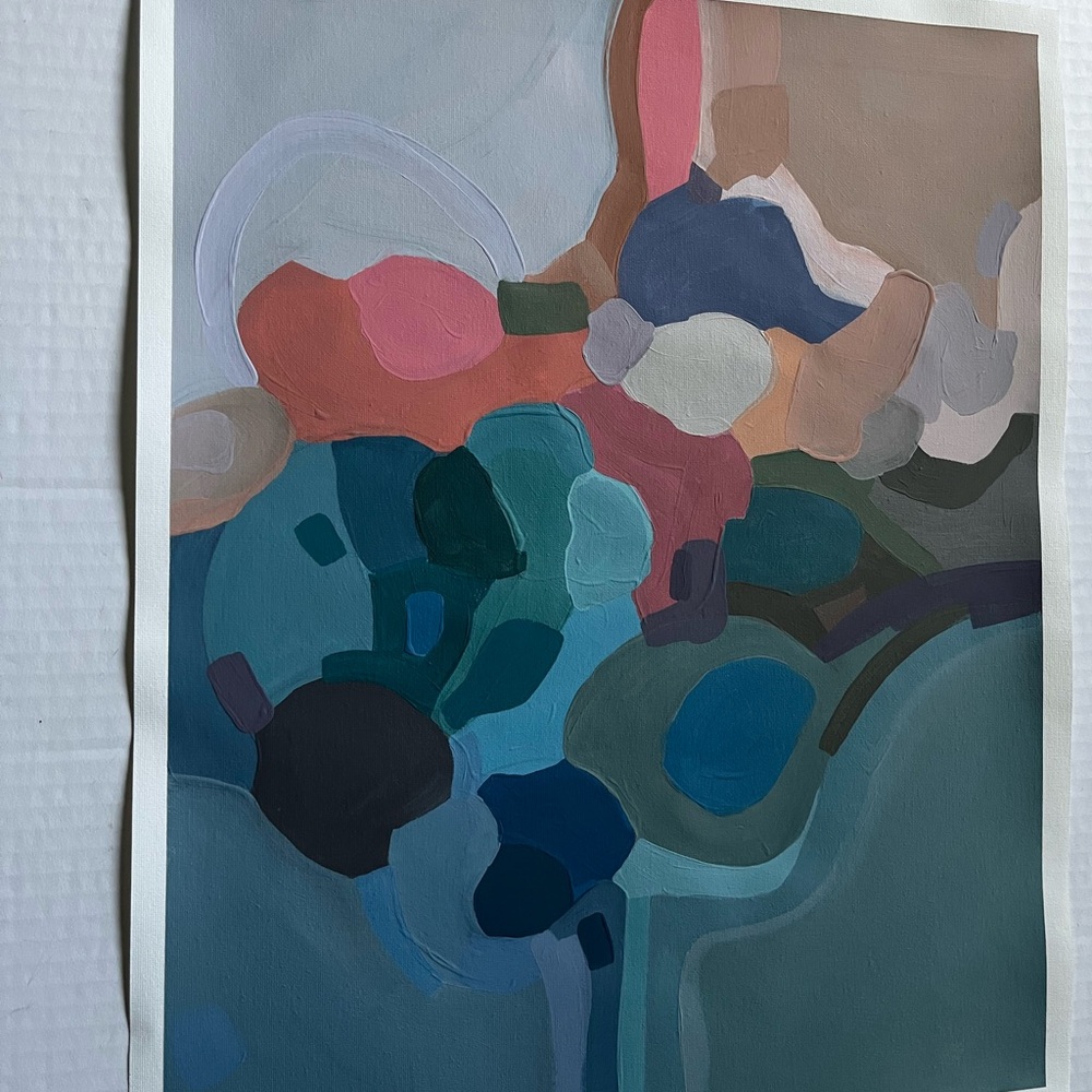 Abstract Multicolor Canvas Painting 16x20